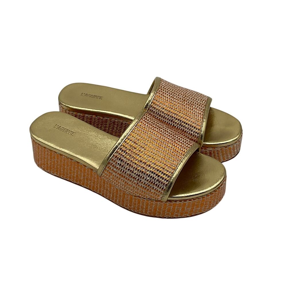 L'Agence Chic Multicolor Inaya Platform Espadrille Sandals Size 6.5 US / 36.5 EU - Picture 2 of 5